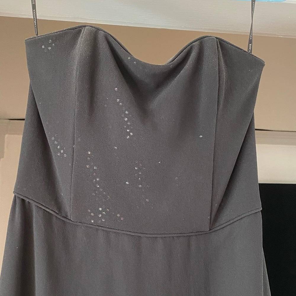 Jessica McClintock long sleeveless black dress